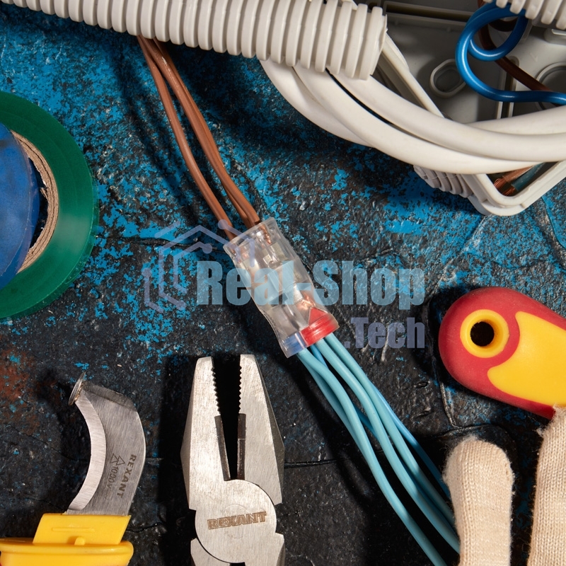 Экспресс-клемма Rexant СМК 2273-2x3R проходная разъемная 3 полюса 3х2-проводная 0,5-2,5 мм² (50 шт/уп)