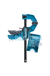 Струбцина реечная Gross быстрозажимная, пистолетного типа, пошаг. механизм, пластиковый корпус,150 мм