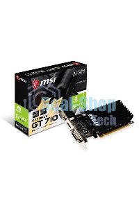 Видеокарта MSI PCI-E GT 710 2GD3H LP nVidia GeForce GT 710 2048Mb 64bit DDR3 954/1600 DVIx1/HDMIx1/CRTx1/HDCP Ret low profile