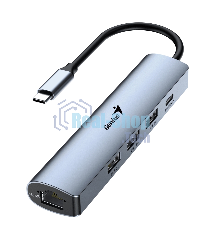 USB-концентратор Genius UH-545, USB Type-C, USB/RJ45, USB Type-C