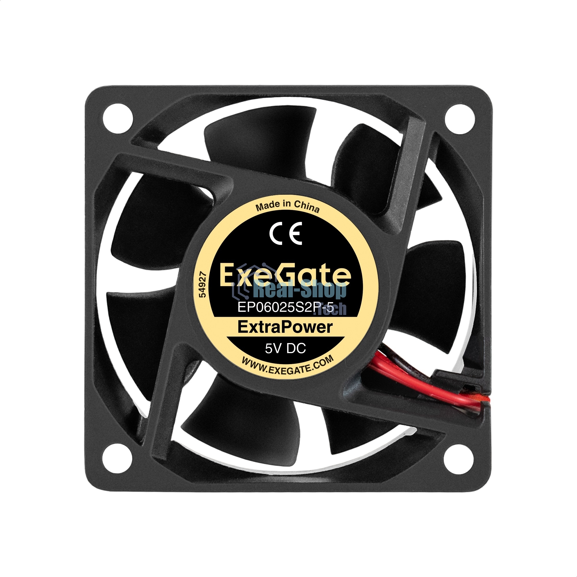 Вентилятор 5В DC ExeGate ExtraPower EP06025S2P-5 (60x60x25 мм, Sleeve bearing (подшипник скольжения), 2pin, 4800RPM, 33dBA)
