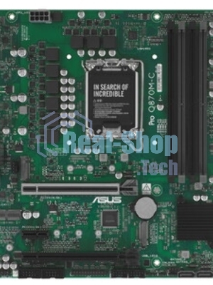 Материнская плата ASUS Pro Q870M-C-CSM, LGA1851, Intel Q870, 4xDDR5, 4xSATA, 2xM.2, 1xPCIe 5.0 x16, 1xPCIe 4.0 x4, 1xPCIe 4.0 x1, 2xDP, 1xHDMI, 1xPS/2, 1x1Gb LAN, 3xUSB-A 10Gbps, 1xUSB-A 5Gbps, 2xUSB-A 2.0, 3x3.5 мм, 7.1, mATX