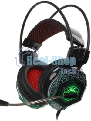 Гарнитура Oklick HS-L500G зелёный/чёрный, проводная, USB/3.5 мм