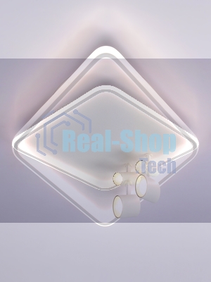 Светильник Ambrella light FL5114/1+2 WH белый 97W 3000K-6400K 480*480*130 (ПДУ ИК)