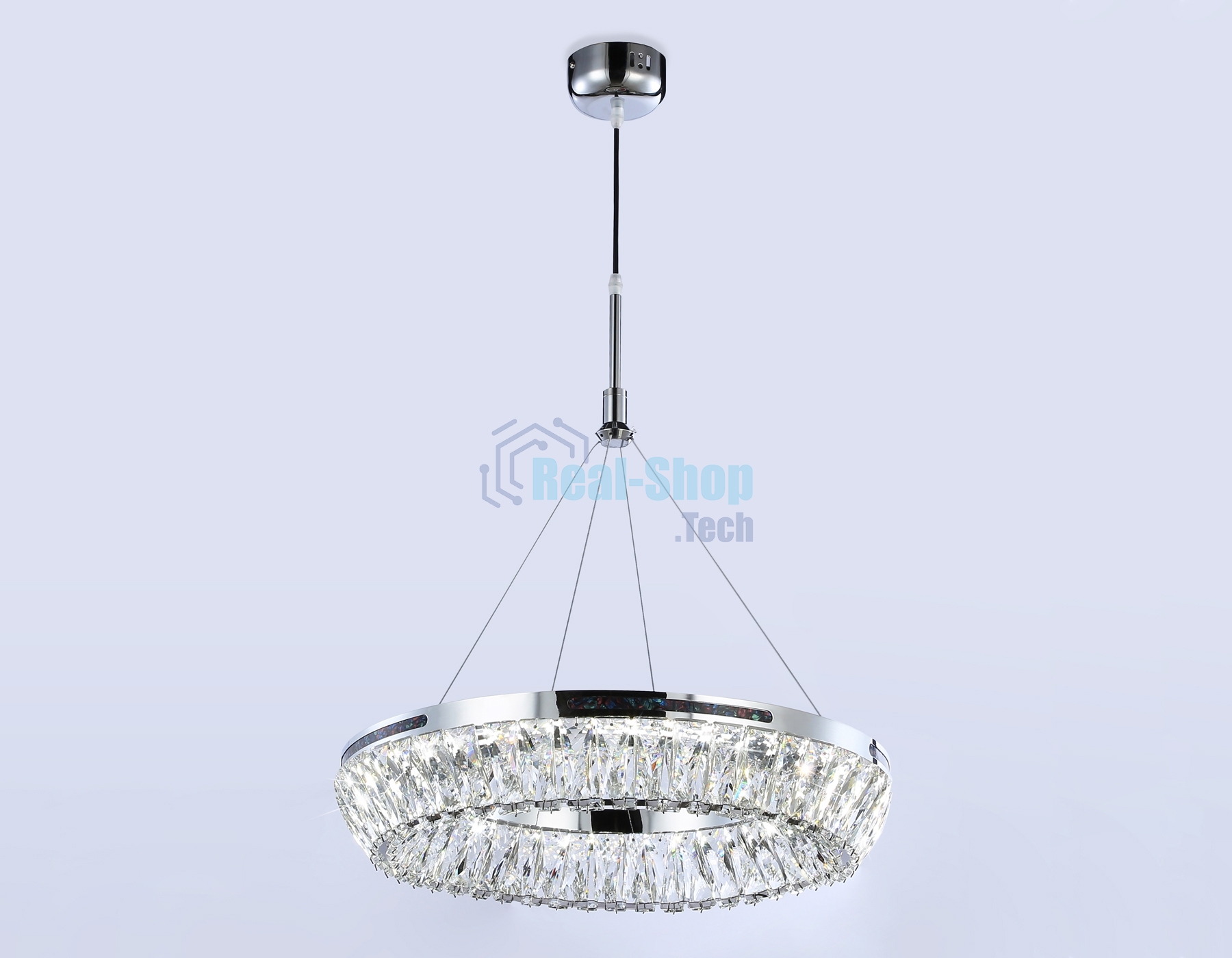 Светильник Ambrella light TR5022 CH/CL хром/прозрачный 3000K/4200K/6400K 47W D500*540 (Без ПДУ)