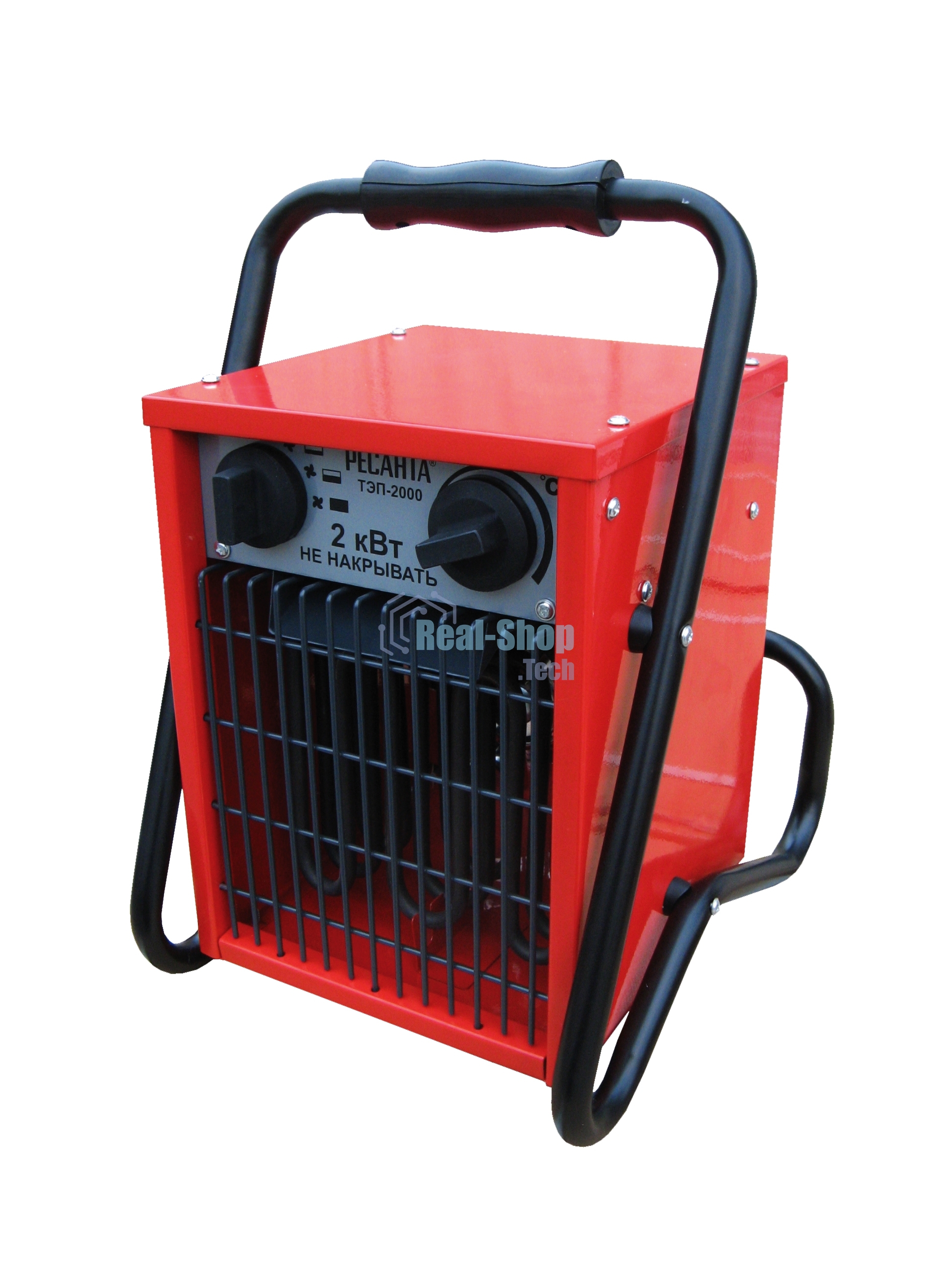 Тепловые пушки Ресанта ТЭП-2000 67/1/1 Тепловая электрическая пушкаквадратная, 220В, 650/1300/2000 Вт, 4,7 кг