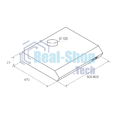 Вытяжка подвесная Jetair Light WH/F/60 белый, 60 см, 350 куб. м/ч, 68 дБ
