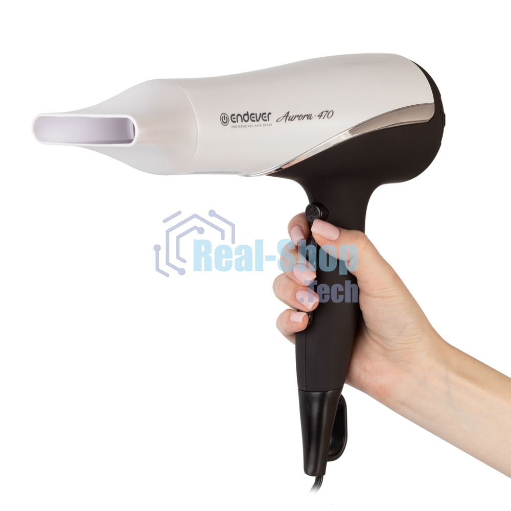 Фен Endever Aurora 470, 2600 Вт, 2 режима мощ., 2 скорости, Режим 