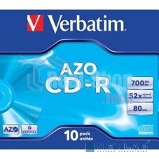 Диск CD-R Verbatim 700Mb 52x Jewel case (10шт) (43327)