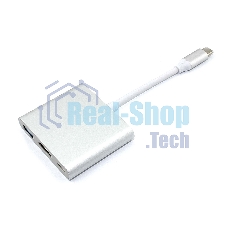 Адаптер Type-C на USB, HDMI 4K Type-С для MacBook, серебро