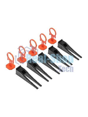 Комплект зажим + клин для системы выравнивания плитки СВП Сибртех Кольцо, 50/50 шт. в ведре