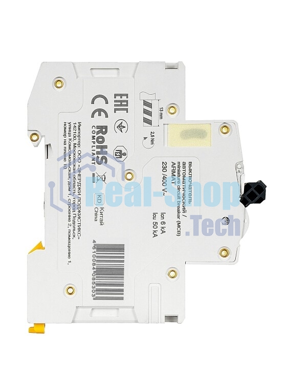 Выключатель автоматический 1п C 25А M06N ARMAT IEK AR-M06N-1-C025