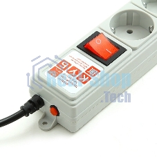 Фильтр-удлинитель Power Cube 1,9 м 6 розеток (серый) 10А/2,2 кВт