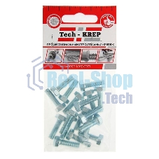 Болт М6х20 с шестигранной головкой цинк. DIN 933 (уп.18шт) класс прочности 8.8. коробка Tech-Krep 102957