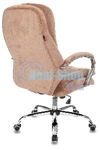 Кресло руководителя Бюрократ T-9950SL Fabric светло-коричневый Velvet 90, крестовина металл хром