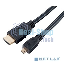 Кабель PERFEO HDMI A вилка - HDMI D (micro HDMI) вилка, ver.1.4, длина 2 м