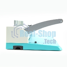 Переплетчик Heleos БП13п бирюзово-белый (БП13ПББ) A4/перф.13л.сшив/макс.450л./пластик.пруж. (6-51мм)