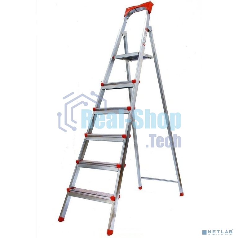 Стремянка FIT 65334стальная 6 ступеней вес 9.1кг