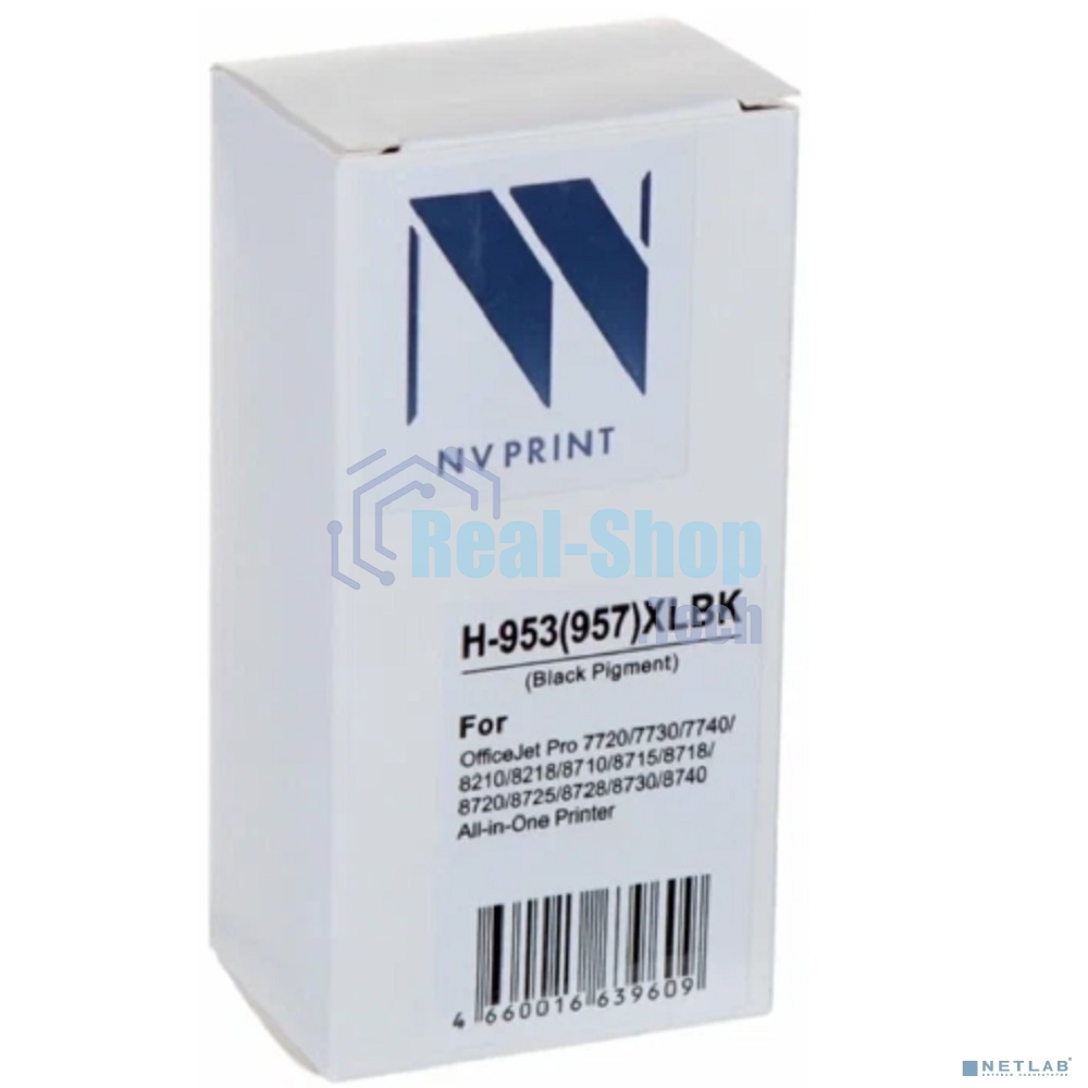 Картридж струйный NVPrint 953(957)XLBK (NV-L0S70AE) Black для HP OfficeJet Pro 7720, 7730, 7740, 8210, 8218, 8710, 8715, 8720, 8725, 8730 (2000 стр) совместимый