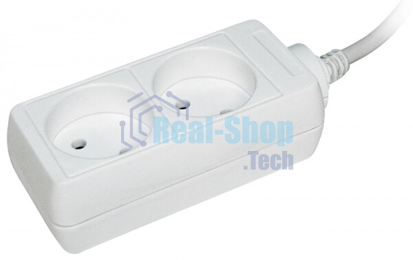 Удлинитель 2х3 м без заземл. 10А IP20 У2 2P 2х0.75 IEK WYP10-06-02-03-N