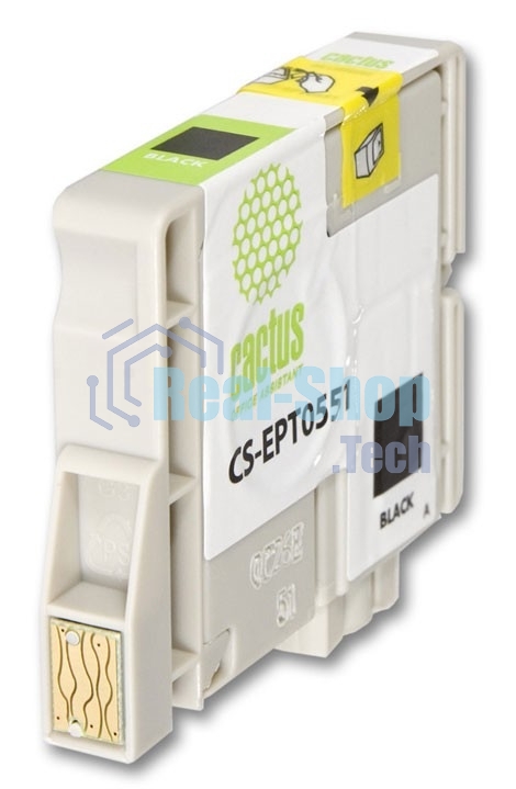 Картридж струйный Cactus CS-EPT0551 черный (10 мл) для Epson Stylus RX520/Stylus Photo R240