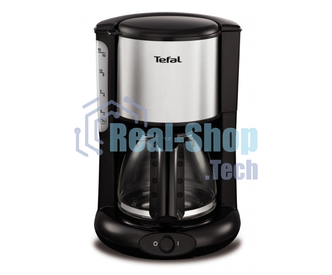 Кофеварка капельная Tefal CM361838 1000Вт серебристый/черный