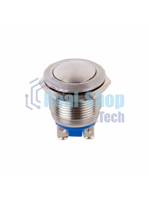 Кнопка антивандальная Rexant Ø19 Б/Фикс (2с винт) (ON)-OFF сфера