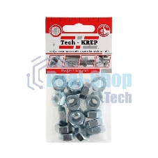 Гайка шестигранная Tech-Krep 103027 М10 цинк. DIN 934 (уп.18 шт) пакет