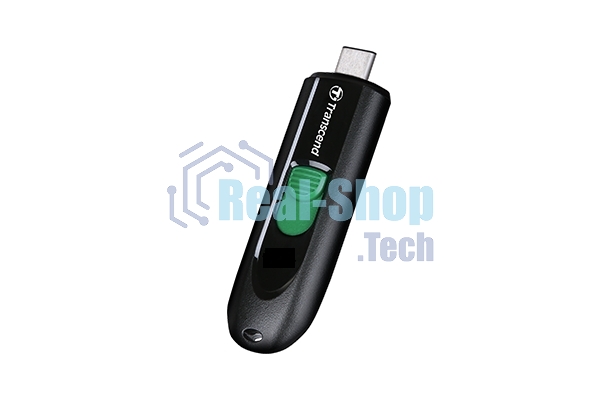 Флешка USB Transcend JetFlash 790C (TS128GJF790C), 128Gb, USB 3.2, R/W 90/60, черный/зеленый
