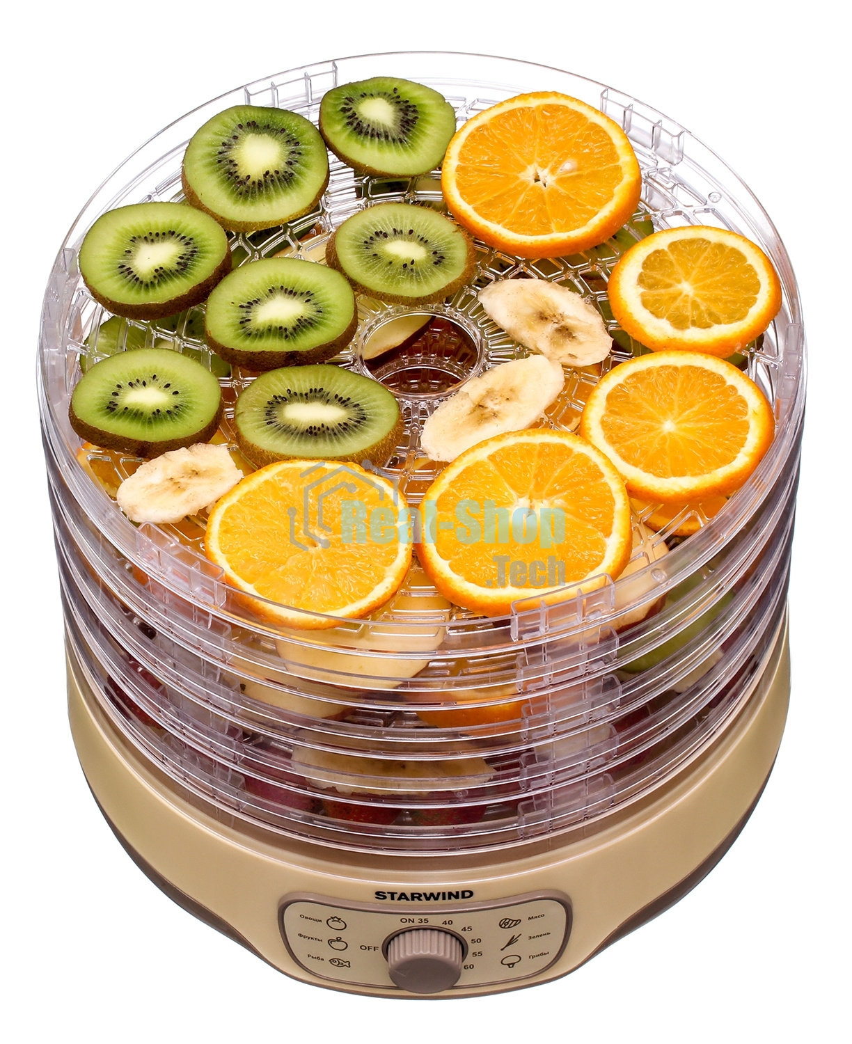 Сушка для фруктов и овощей Starwind SFD2520 5под. 250Вт белый