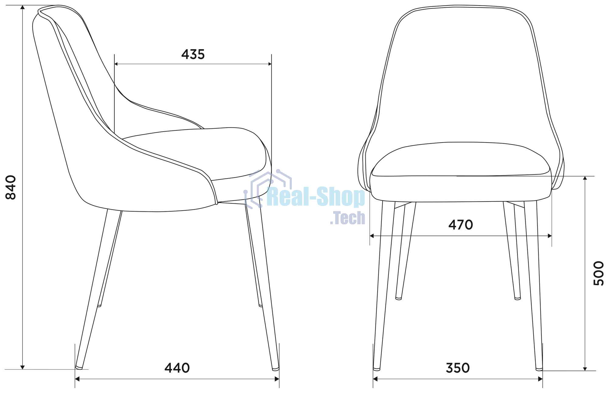 Стул для кухни Бюрократ KF-5 Velvet 20 молочный, металл черный, на ножках
