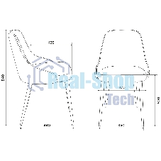 Стул для кухни Бюрократ KF-5 Velvet 20 молочный, металл черный, на ножках