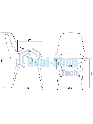 Стул для кухни Бюрократ KF-5 Velvet 20 молочный, металл черный, на ножках