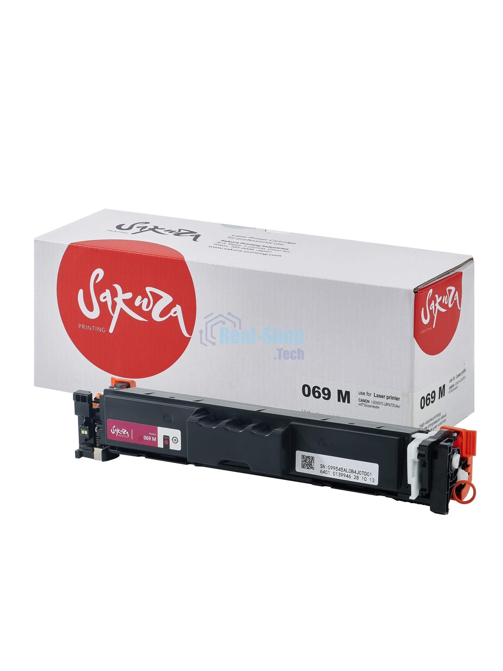 Картридж лазерный Sakura 069M ECO (5092C002) для Canon I-Sensys LBP673Cdw/MF750C/MF725, пурпурный, 1900 к. ECO (чип без счетчика копий)