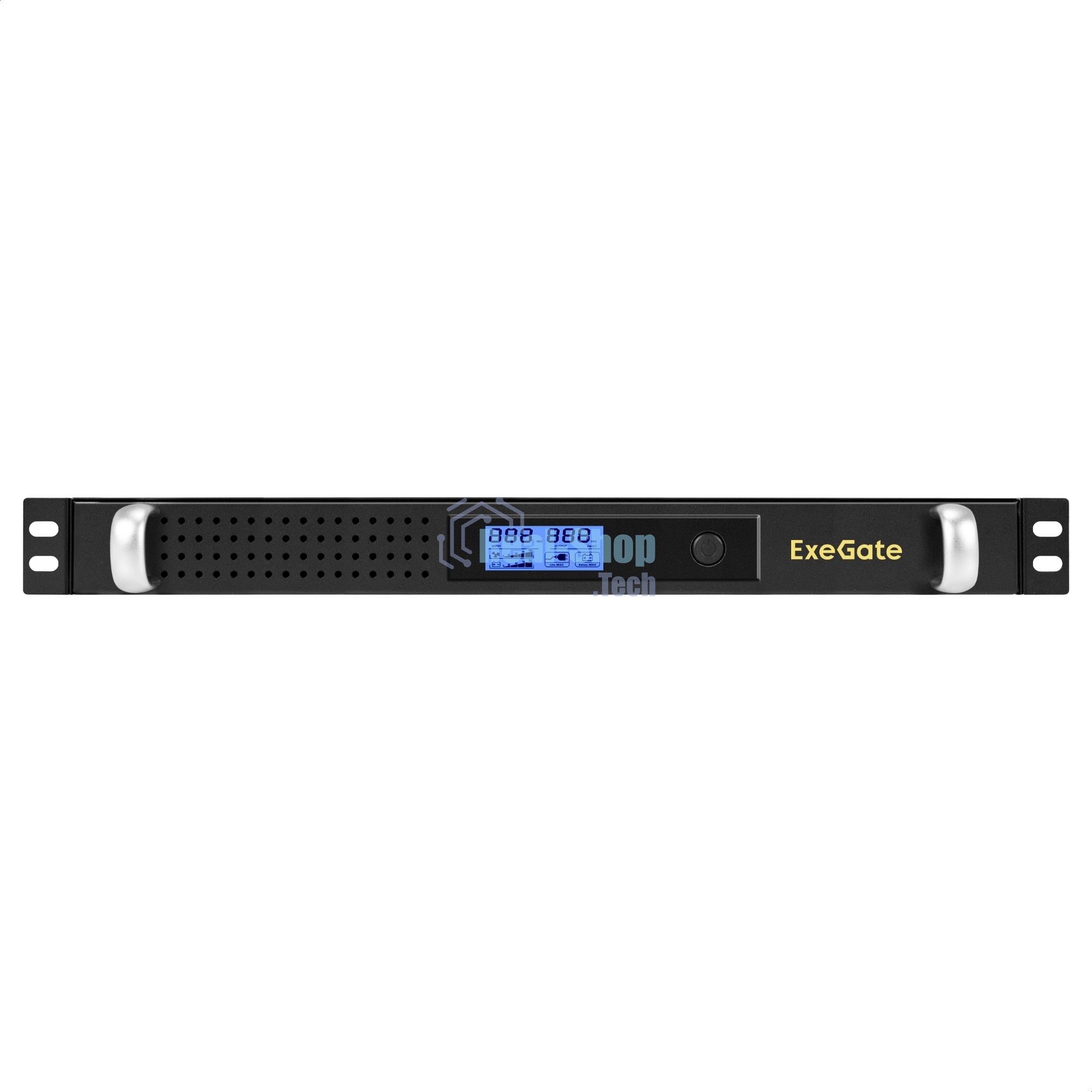 Источник бесперебойного питания ExeGate 1U ServerRM UNL-1200.LCD.AVR.8C13.RJ.USB.1U 1200VA/720W, LCD, AVR, 8*C13, RJ, USB, 1U, установка в стойку, черный