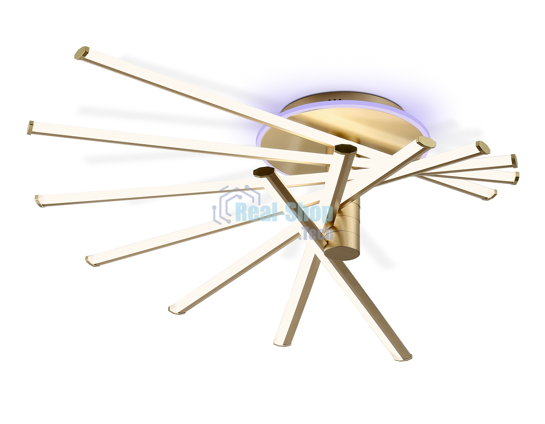 Потолочный светодиодный светильник Ambrella light FL6244 GD золото 125W 3000K-6400K+RGB 900*750*230 (ПДУ ИК)