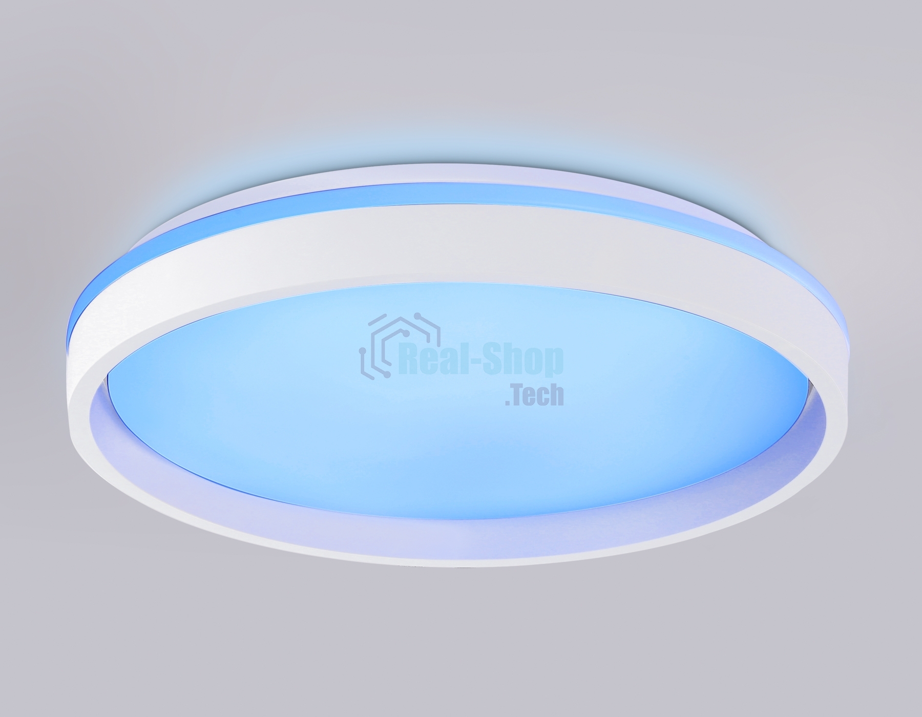 Светодиодный светильник RGB Ambrella light FZ607 WH/GD белый/золото IP20 66W 3000K-6500K+RGB D490*85 (ПДУ ИК)