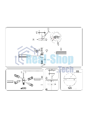 Люстра Ambrella light LH55161/6 BS/CL латунь/прозрачный E14/6 max 40W D830*330