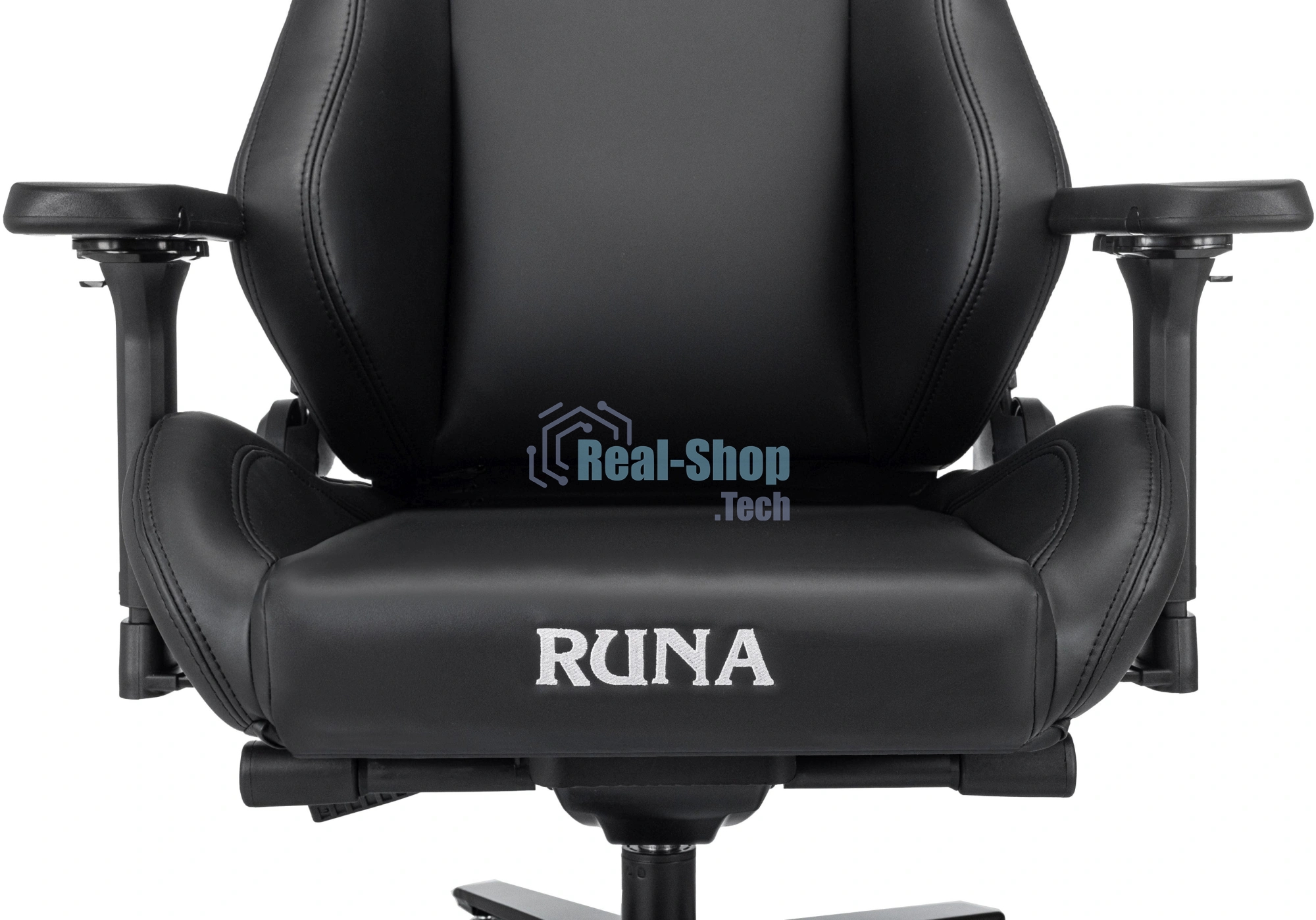 Кресло игровое Knight Runa черный экокожа крестов. металл