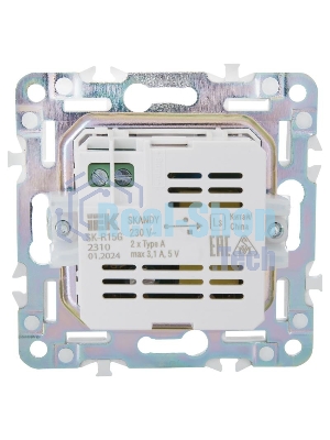 SKANDY Розетка USB A+A 3,1А SK-R15G графит | SK-U21-D31-K53 | IEK