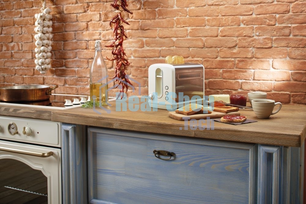 Тостер Gorenje T1100CLI бежевый/серебристый, 950 Вт, 2 слота
