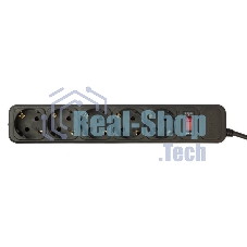 Сетевой фильтр PC Pet AP01006-5-BK 5 м (5 розеток) черный