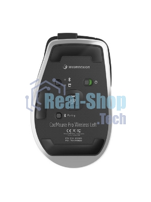 Мышь беспроводная/проводная 3Dconnexion CadMouse Pro Wireless Left (3DX-700079) черный, 7200 dpi, радиоканал, Bluetooth, USB Type-C, кнопки - 7