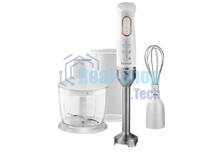 Блендер Centek CT-1347 белый 800Вт, турбо режим, DC мотор, стакан 600мл +мерн стакан 600мл