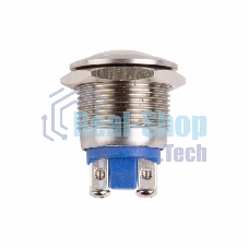 Кнопка антивандальная Rexant Ø19 Б/Фикс (2с винт) (ON)-OFF сфера