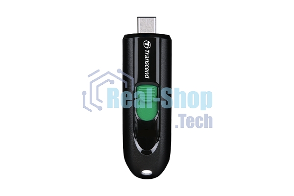 Флешка USB Transcend JetFlash 790C (TS128GJF790C), 128Gb, USB 3.2, R/W 90/60, черный/зеленый