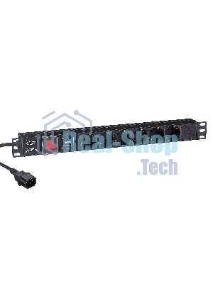 Блок розеток горизонтальный ExeGate ServerPro PDU-19H609 Al-6S-C14-2, 19