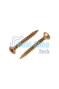 Саморез универсальный Kranz 4х30, желтый цинк, пакет (1000 шт/уп)