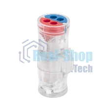 Экспресс-клемма Rexant СМК 2273-2x2R проходная разъемная 2 полюса 2х2-проводная 0,5-2,5 мм² (50 шт/уп)