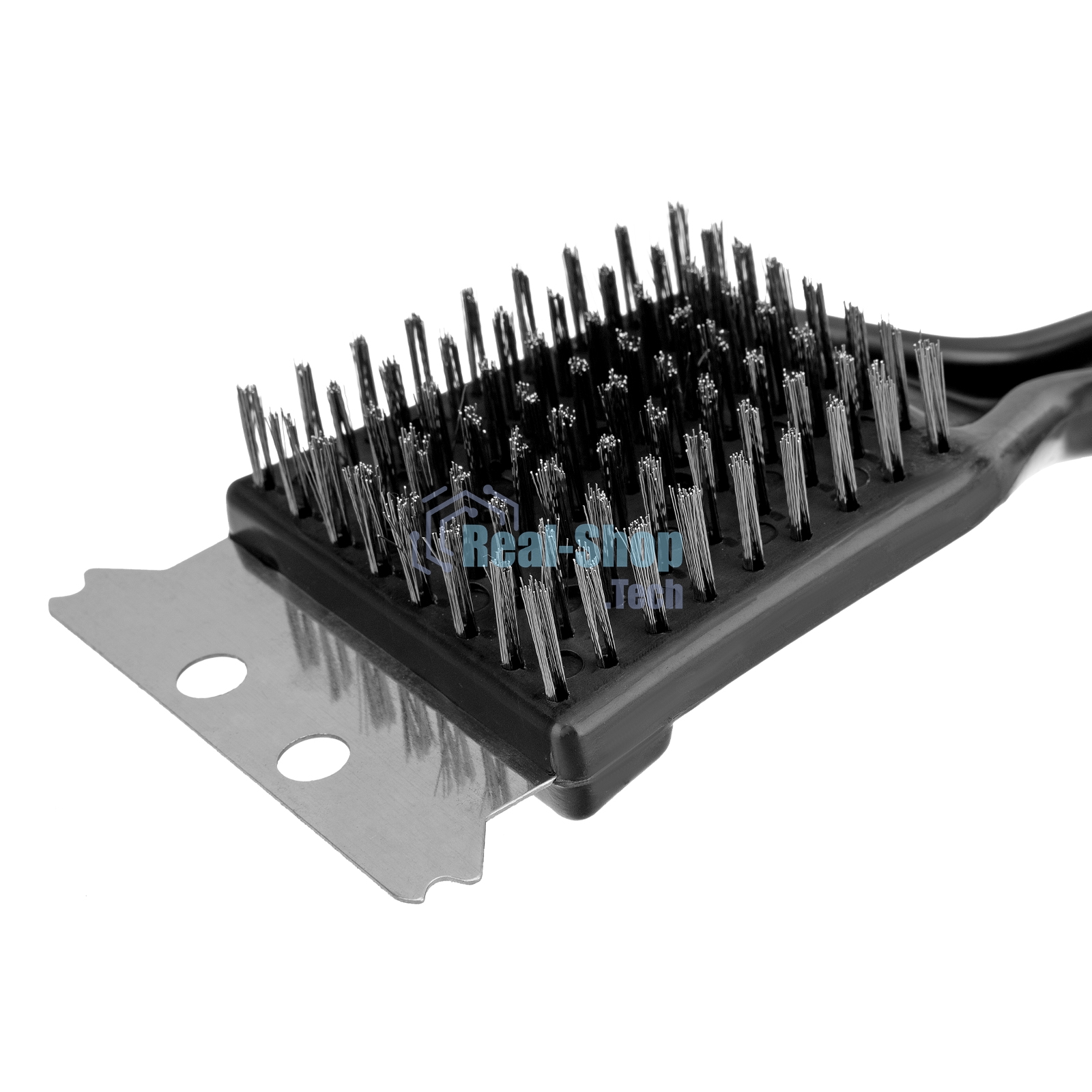 Щетка для чистки гриля 20 см, 2 в 1 (щетка, скребок), Camping Palisad